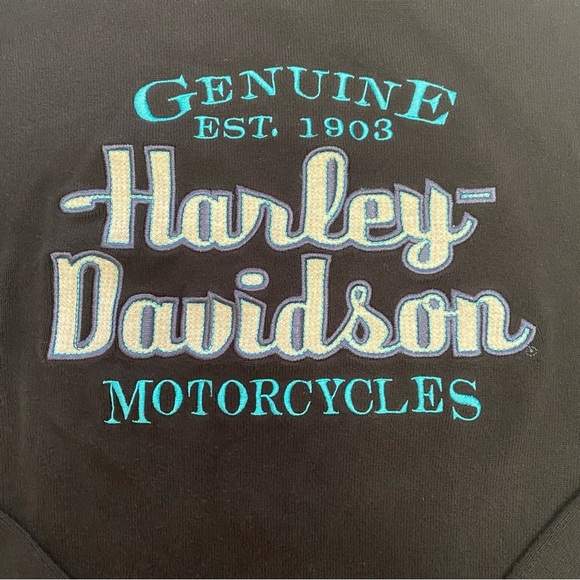 Women’s Harley-Davidson Black zip up sweater Large - Picture 5 of 9